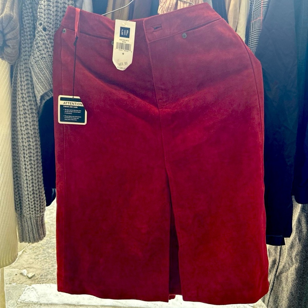 Genuine Leather GAP red Skirt size 0